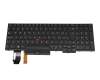 Keyboard CH (swiss) black/black with backlight and mouse-stick original suitable for Lenovo ThinkPad E585 (20KV)
