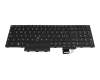Keyboard CH (swiss) black/black with backlight original suitable for Lenovo ThinkPad T15g Gen 2 (20YS/20YT)