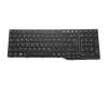Keyboard DE (german) black/black matte original suitable for Fujitsu LifeBook E554