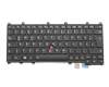 Keyboard DE (german) black/black matte with backlight and mouse-stick original suitable for Lenovo ThinkPad Yoga 260 (20FD/20FE)