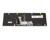 Keyboard DE (german) black/black matte with backlight original suitable for Clevo N150xCU