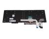 Keyboard DE (german) black/black matte with mouse-stick original suitable for Lenovo ThinkPad P15s (20T4/20T5)