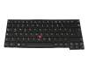 Keyboard DE (german) black/black matte with mouse-stick original suitable for Lenovo ThinkPad T440s (20AQ/20AR)