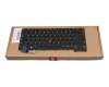 Keyboard DE (german) black/black matte with mouse-stick original suitable for Lenovo ThinkPad X13 Gen 3 (21BN/21BQ)