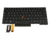 Keyboard DE (german) black/black with backlight and mouse-stick original suitable for Lenovo ThinkPad P14s Gen 2 (20VX/20VY)