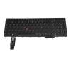 Keyboard DE (german) black/black with backlight and mouse-stick original suitable for Lenovo ThinkPad P16s Gen 2 (21K9)