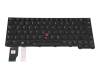 Keyboard DE (german) black/black with backlight and mouse-stick original suitable for Lenovo ThinkPad X13 Gen 2 (20WK/20WL)
