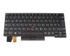 Keyboard DE (german) black/black with backlight and mouse-stick original suitable for Lenovo X13 Gen 1 (20UF/20UG)