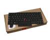 Keyboard DE (german) black/black with mouse-stick original suitable for Lenovo ThinkPad L13 Yoga (20R5/20R6)
