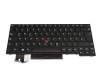 Keyboard DE (german) black/black with mouse-stick original suitable for Lenovo ThinkPad P14s Gen 2 (20VX/20VY)