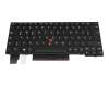 Keyboard DE (german) black/black with mouse-stick original suitable for Lenovo ThinkPad X13 (20T2/20T3)