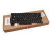 Keyboard DE (german) black/black with mouse-stick original suitable for Lenovo X13 Gen 1 (20UF/20UG)
