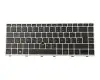 Keyboard DE (german) black/silver with backlight and mouse-stick (SureView) original suitable for HP EliteBook 745 G6
