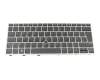 Keyboard DE (german) black/silver with backlight and mouse-stick original suitable for HP EliteBook 830 G5