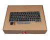 Keyboard DE (german) black/silver with backlight and mouse-stick original suitable for Lenovo ThinkPad L13 Gen 2 (21AB)
