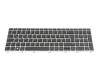 Keyboard DE (german) black/silver with backlight original suitable for HP ProBook 640 G4