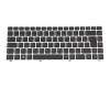 Keyboard DE (german) black/silver with backlight original suitable for Mifcom V4 Premium (N131WU) (ID: 10692)