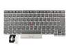 Keyboard DE (german) black/silver with mouse-stick original suitable for Lenovo ThinkPad P43s (20RH/20RJ)