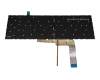 Keyboard DE (german) black with backlight (Backlight red) original suitable for MSI GF76 11UE/11UEK (MS-17L1)