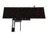 Keyboard DE (german) black with backlight (Backlight red) original suitable for MSI GF76 Katana 11UG (MS-17L1)