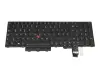 Keyboard DE (german) black with backlight and mouse-stick original suitable for Lenovo ThinkPad T15p Gen 3 (21DA/21DB)
