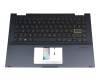 Keyboard DE (german) black with backlight original suitable for Asus VivoBook Flip 14 TP420IA