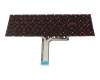 Keyboard DE (german) black with backlight original suitable for MSI GF75 Thin 9SD/9SE/9SEK (MS-17F3)