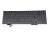 Keyboard DE (german) grey/grey with backlight and mouse-stick original suitable for Lenovo ThinkPad P16s Gen 1 (21CK/21CL)