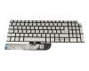Keyboard DE (german) silver with backlight original suitable for Dell Inspiron 15 (5502)