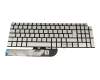 Keyboard DE (german) silver with backlight original suitable for Dell Inspiron 15 (5505)