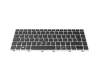 Keyboard SF (swiss-french) black/silver with backlight and mouse-stick original suitable for HP EliteBook 830 G5