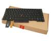 Keyboard UK (english) black/black with backlight and mouse-stick original suitable for Lenovo ThinkPad L390 (20NR/20NS)