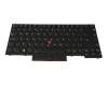 Keyboard UK (english) black/black with backlight and mouse-stick original suitable for Lenovo ThinkPad Yoga L380 (20M7/20M8)
