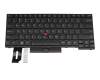 Keyboard US (english) black/black with backlight and mouse-stick original suitable for Lenovo ThinkPad T14 (20S3/20S2)