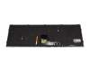 Keyboard US (english) black/black with backlight original suitable for Nexoc G1743 (49350) (NH70RAQ)