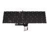Keyboard US (english) black with backlight original suitable for MSI GL65 10SDR/10SDK/10SEK (MS-16U7)