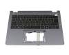 Keyboard incl. topcase CH (swiss) black/anthracite with backlight original suitable for Acer TravelMate Spin P4 (TMP414RN-55-TCO)