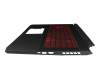 Keyboard incl. topcase CH (swiss) black/red/black with backlight original suitable for Acer Nitro 5 (AN517-54)