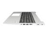 Keyboard incl. topcase CH (swiss) black/silver original suitable for HP ProBook 455 G7