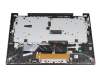 Keyboard incl. topcase CH (swiss) grey/grey with backlight original suitable for Lenovo Yoga C740-14IML (81TC)