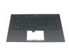 Keyboard incl. topcase DE (german) anthracite/grey with backlight original suitable for Asus ZenBook Pro 15 UM535QE