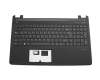 Keyboard incl. topcase DE (german) black/black Includes red WASD arrows original suitable for Medion Erazer P6661 (D15SHN)