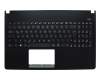 Keyboard incl. topcase DE (german) black/black original suitable for Asus F501A