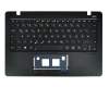Keyboard incl. topcase DE (german) black/black original suitable for Asus R202CA