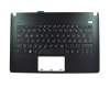 Keyboard incl. topcase DE (german) black/black original suitable for Asus X301A