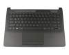 Keyboard incl. topcase DE (german) black/black original suitable for HP 14-ck0000