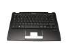 Keyboard incl. topcase DE (german) black/black original suitable for Medion Akoya E2228T (NT16H)