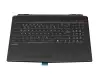 Keyboard incl. topcase DE (german) black/black/red with backlight original suitable for MSI GL63 8SD/8SDK (MS-16P7)