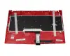 Keyboard incl. topcase DE (german) black/black/red with backlight original suitable for MSI GL63 8SD/8SDK (MS-16P7)