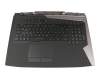 Keyboard incl. topcase DE (german) black/black with backlight - with speakers - original suitable for Asus ROG G703VI